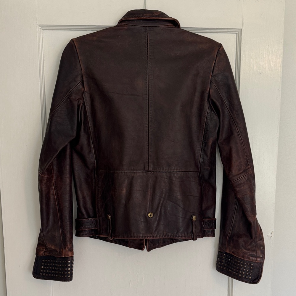 Golden Goose Dark Brown Leather Jacket - Size L - Picture 10 of 17